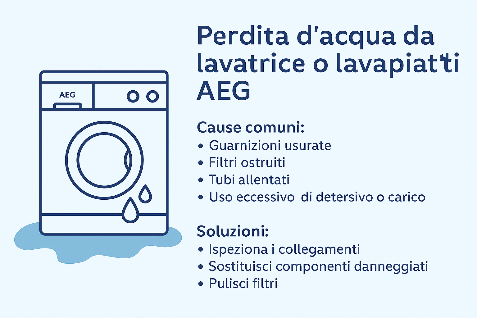 💧 Perdita d’acqua da lavatrice o lavapiatti AEG: guida completa